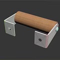 Metal Frame Support Bracket With Wooden Roller For Industrial Equipment