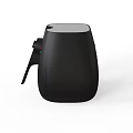 Philips Black Air Fryer Modern Kitchen Appliance With Control Knob And Colorful Buttons