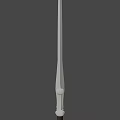 Fantasy Sword With Silver Slender Blade Dark Hilt And Decorative Spherical Ornaments In Elegant Design
