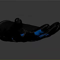 BMW M Series Black And Blue Glove With Logo And Sporty Design