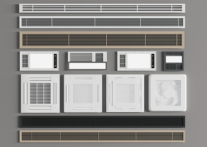 Modern Air Outlet Air Conditioning Outlet Yuba 3d model