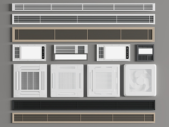 Modern Air Outlet Air Conditioning Outlet Yuba 3d model