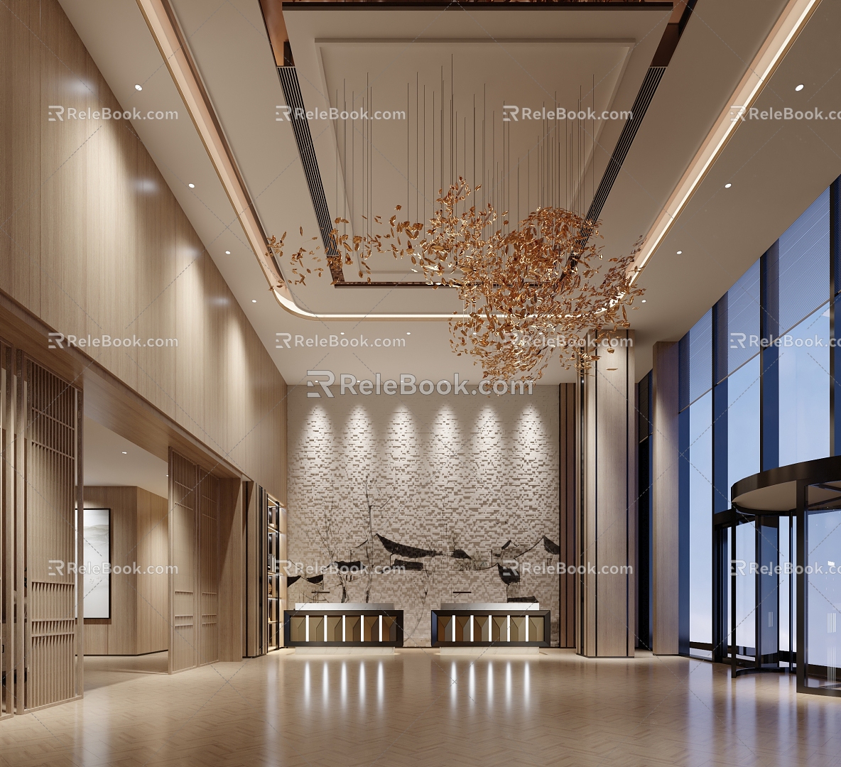 New Chinese Hotel Lobby model