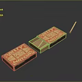 Vintage Matchboxes Collectible Book Featuring Open Cases Red Patterns GIGA Text And Matchstick
