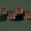 Waste container dustbin trash can tin bin iron bucket 3d model