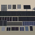 High Performance Industrial Solar Panels with Various Models for Power Use 3d model