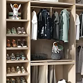 Spacious Light Wooden Wardrobe With Multifunctional Storage Zones For Storing Clothes Shoes And Daily Items