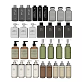 Assorted Daily Cleaning Products With Pump Bottles In Various Colors And Styles