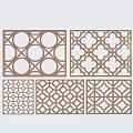 Decorative Wooden Room Dividers With Various Geometric Patterns And Floral Designs