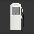 Modern Electric Vehicle Charging Station With White Exterior Display Screen And Charging Cable