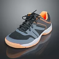 Athletic Shoes Black And Orange With Mesh Upper And Orange Sole Comfortable Lightweight Sports Footwear