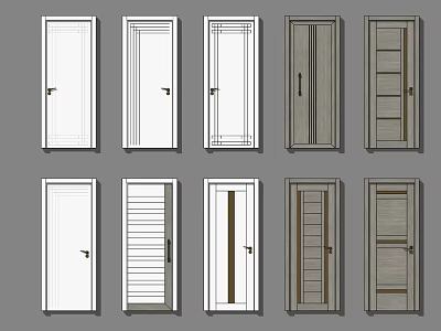 Modern Door Single Door 3d model Modern Door Single Door 3d model