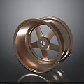 Copper Alloy Car Wheel With Five Spoke Design For Automotive Parts