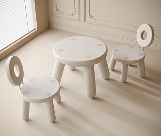 Modern Children's Table and Chair Children's Chair 3d model