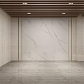 Modern Parking Garage Interior With Wooden Strip Ceiling White Lines And Parked Cars