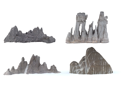 Rock rockery stone natural landscape mountain model