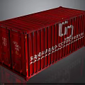 Red Global Container Truck With ISO 668 And 22G1 Markings