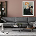 Modern Sofa Coffee Table Combination Sofa Combination 3d model