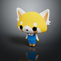 Cute Yellow Cartoon Game Character With White Ears Big Black Eyes And Blue Overalls