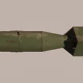 Cylindrical Green Military Metal Bomb With Mechanical Fuse And Connection Parts