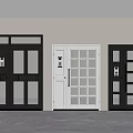 Double Doors For Interior With Glass Panels And Different Color Finishes Design