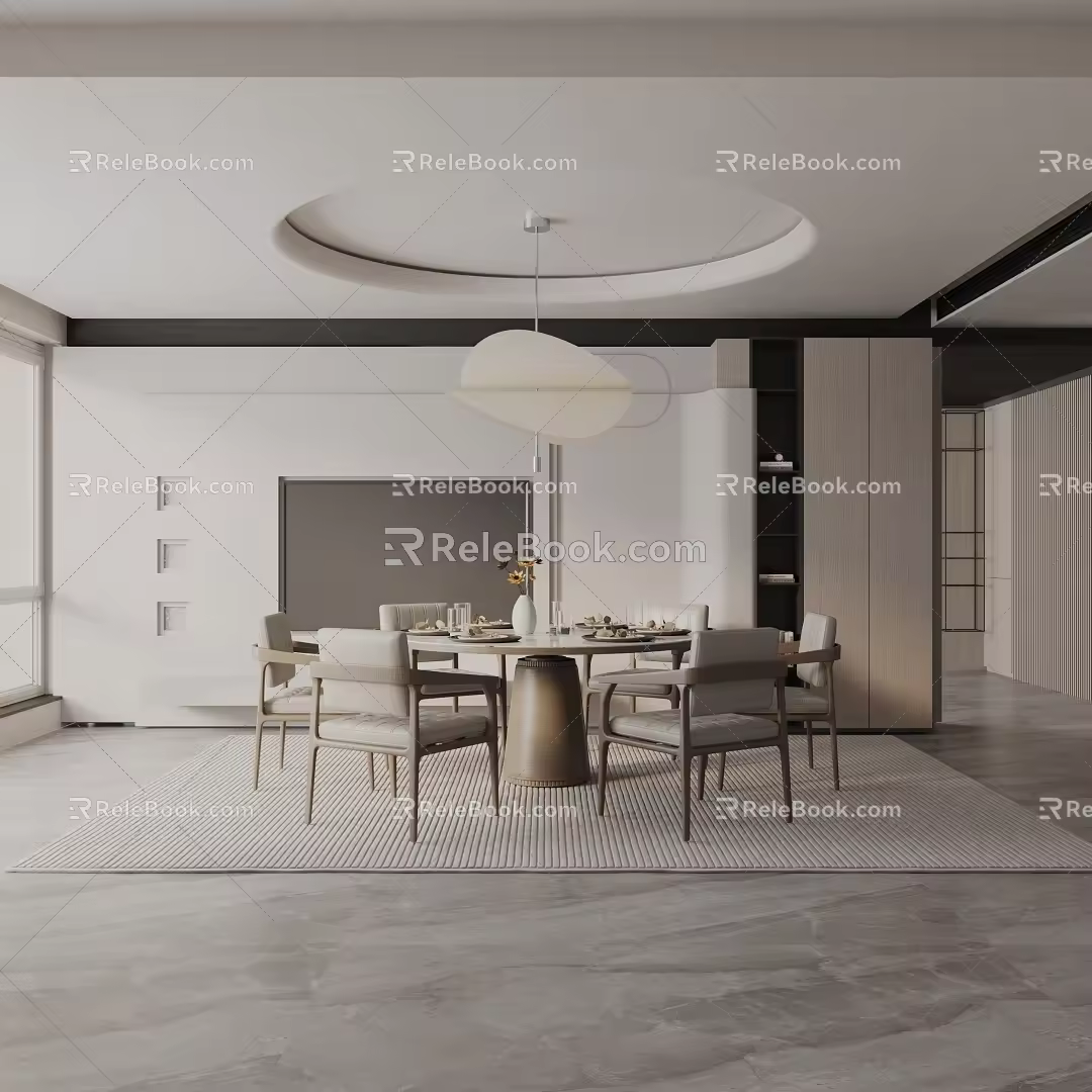 Modern table combination 3d model
