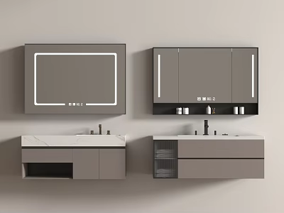 Bathroom Cabinet Modern Bathroom Cabinet Washing Table Washing Table Bathroom Cabinet Bathroom Mirror 3d model