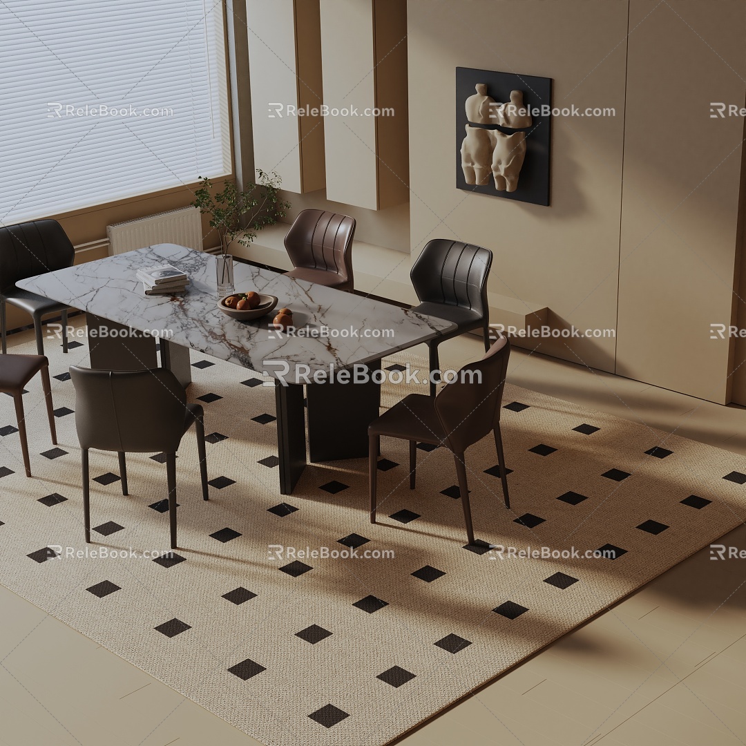 Modern dining table model