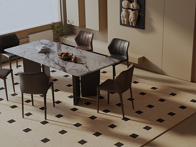 Modern dining table model