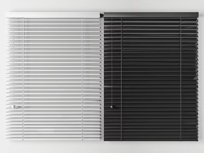 Modern venetian blinds curtain draw curtain 3d model