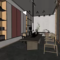 Modern Office Interior Design With Sofa Meeting Table Office Chairs And Pendant Lights