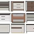 Bedside table combination 3d model
