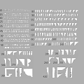 Various Numbered Lines With Different Lengths And Shapes For Measurement