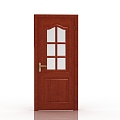 New Chinese Wooden Door 3d model