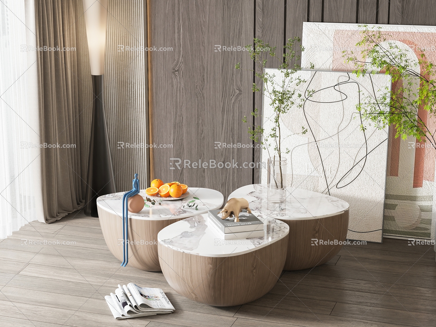 Modern coffee table 3d model