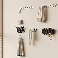 Wall Mounted Hooks Organizing Bags Scarf Clothing Keys in Home Interior