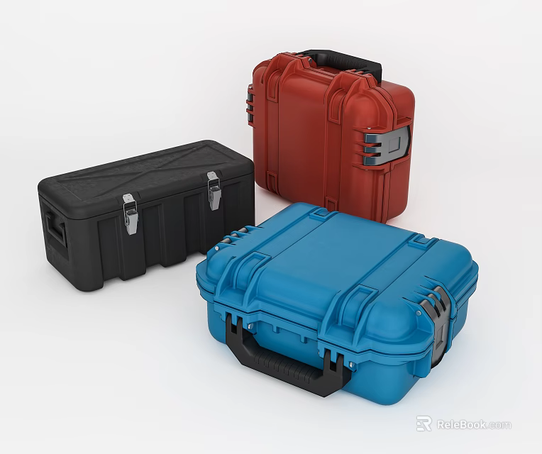 Durable Hard Shell Tool Cases for Hardware Tools in Multiple Colors 3d model 