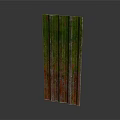 Modern Decorative Vertical Multi Panel Partition With Green Red Textured Surface