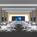 Modern Classroom Science Wisdom Classroom Training Room Computer Training Teaching Room Training Learning Programming Room 3d model