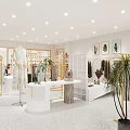 Bright Modern Clothing Store Interior With Mannequins Apparel Racks Bags And Flower Bouquets
