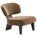 Taupe Velvet Accent Chair with Curved Backrest and Dark Wooden Legs with Additional Color Options