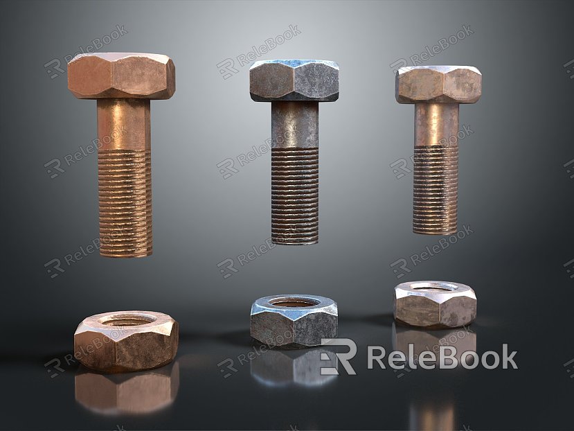 modern screw nut model