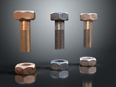 modern screw nut model