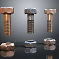 High Quality Hardware Tools Featuring Bolts and Nuts in Various Metal Finishes