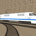 modern high-speed rail tram 3d model