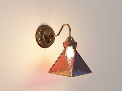 French Retro Southeast Asian Style Wall Lamp 3d model