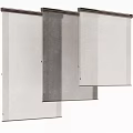 Modern Sheer And Opaque Roller Blinds For Home Window Decoration 3d model