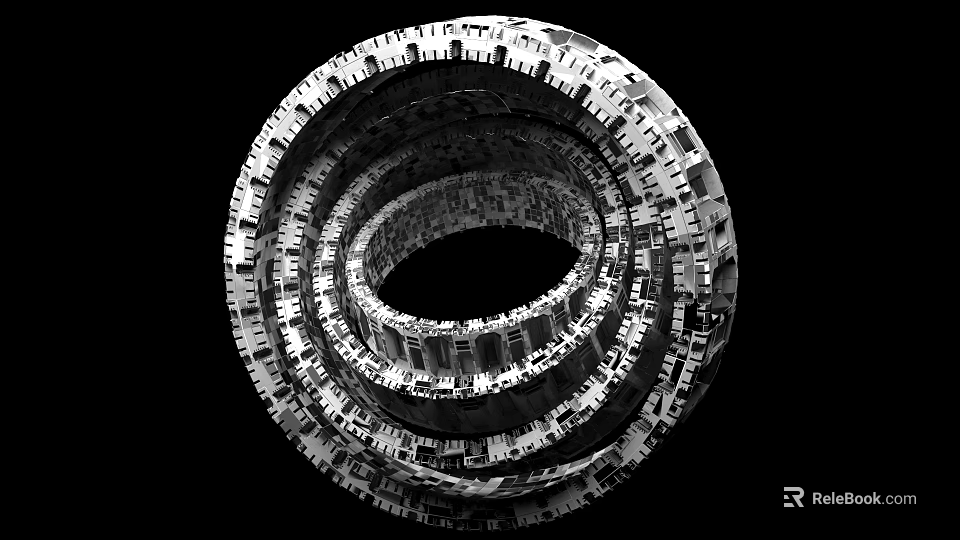 Industrial Equipment Precision Multi Layered Mechanical Ring Structure Components for Machinery 3d model 