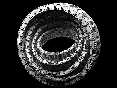 Industrial Equipment Precision Multi Layered Mechanical Ring Structure Components for Machinery 3d model
