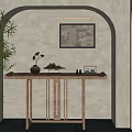 New Chinese style bar case end view table 3d model